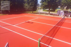 CAMPO DA TENNIS COLORE ROSSO POMPEANO WIMBLEDON PAINT