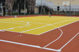 CAMPO DA BASKET CON RESINE WIMBLEDON PAINT