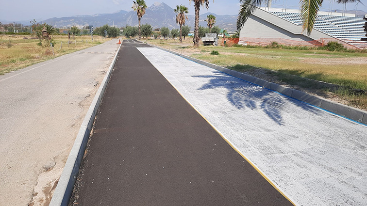 REALIZZAZIONE PISTA CICLABILE TRAFFIC PAINT